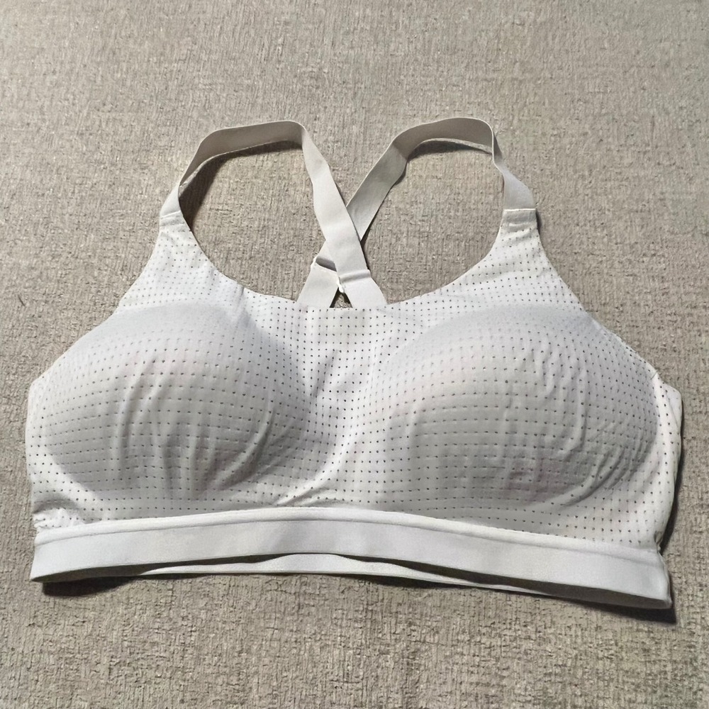 Victoria Sport by Victoria's Secret White Perforated Mesh Sport Bra 36D